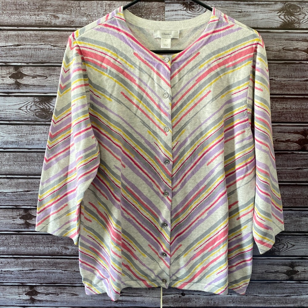 CJ‎ Banks Women's Button-Down Cardigan Sweater Size 14W Gray NWT